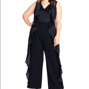 Adrianna Papell Ruffle Jumpsuit
